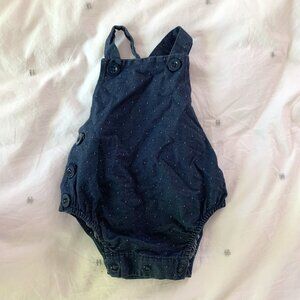 Baby Mori Chambray Bloomer Overall in size 0-3 Months